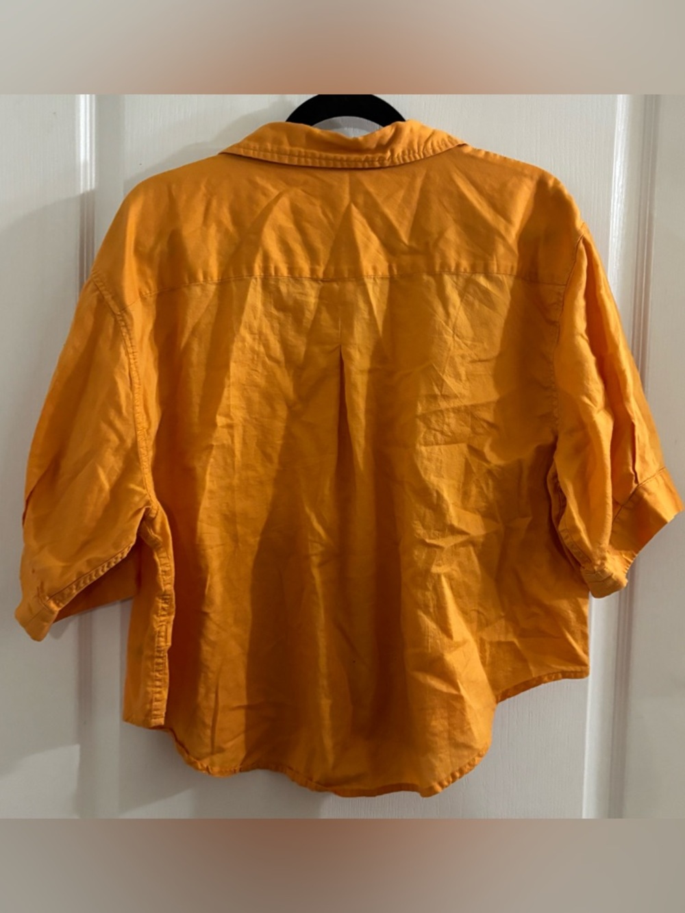 Athleta Orange Button-Down Shirt - Picture 3 of 4